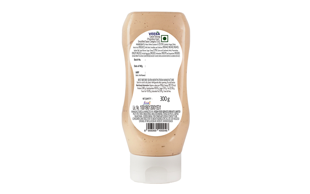 Veeba Caesar Dressing    Plastic Bottle  300 grams